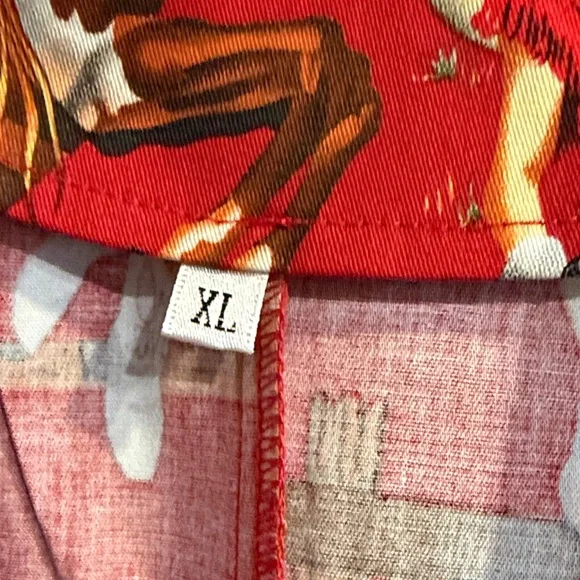 Retro Inspired Western Cowgirl Red Patterned Women's Dress 🌵 - Picture 4 of 7